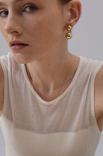 Image of FRUMOS 18K Gold Plated Chunky Hoop Earrings for Women Fashion Thick Gold Hoops Set Jewelry for Birthday Christmas Gifts