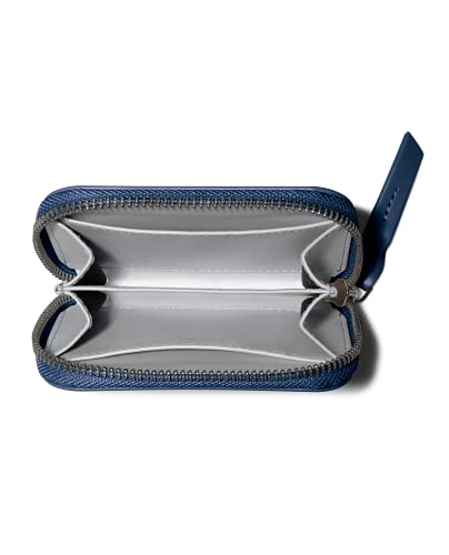 Image of DailyObjects Ultramarine Blue Zipper Slim Card & Coin Wallet | Made with Vegan Leather Material | Carefully Handcrafted | Coin Pocket