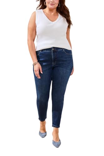 Tribal Women's Plus Size Sophia Curvy Ankle Skinny Denim Jeans2