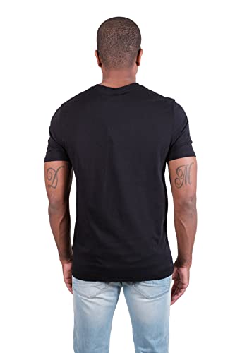 Ultra Game plexiglás Camiseta de Manga Corta de Plexi arqueado para Hombre, Negro, S