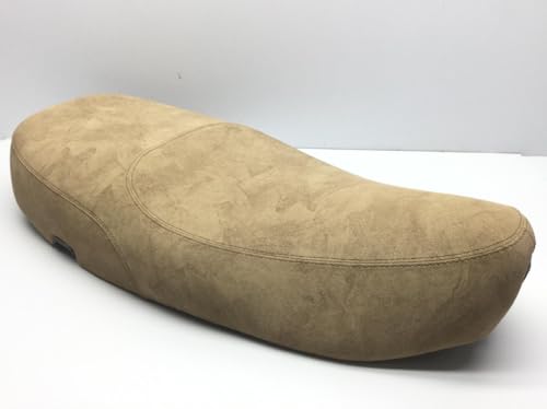 Asiento de moto de ante marrón claro clásico compatible con café racer y cafe racer vintage