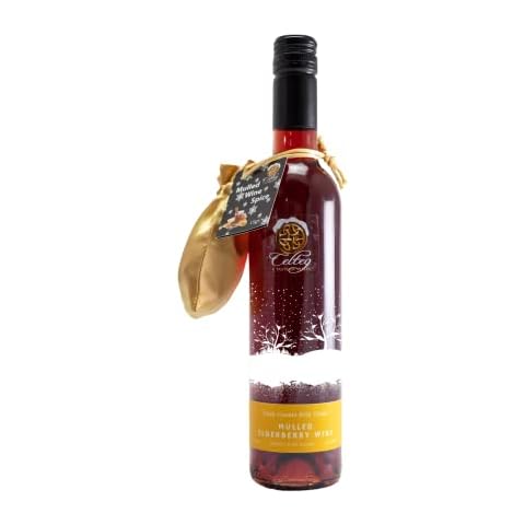 Celteg Christmas Mulled Elderberry Wine with Spice Bag (1x 500ml Bottle, 12% ABV) Cover