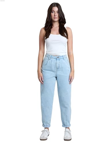 YMI Women's Pleated Mom Jeans4