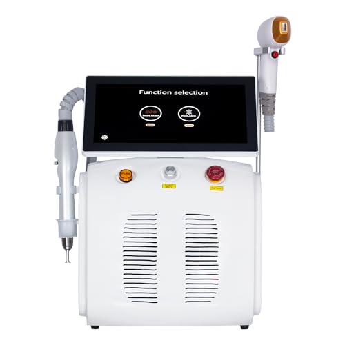 2 en 1 Multi-función 808nm Diodo de Hielo Indoloro Depilación, Eliminación de Tatuajes en Picosegundos, Eliminación de Cicatrices, Eliminación de Pigmentación (Blanco)