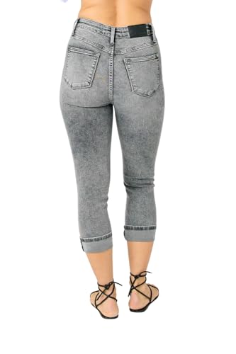 Judy Blue Button Fly High Rise Cuffed Capris2