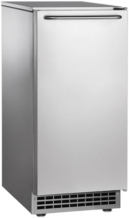 Scotsman CU50GA Undercounter Ice Maker, Gourmet Cube, Air Cooled, Gravity Drain with Cord, 115V/60/1-ph, 14.4 Amp (15 Amp Circuit Required), 14.9" Width x 22" Diameter x 34.4" Height: Amazon.com