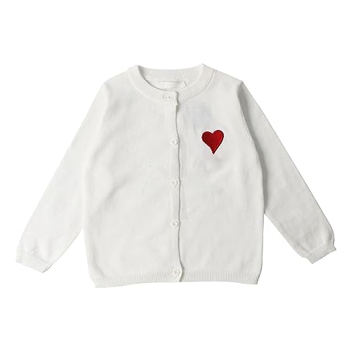 Toddler Boys Girls Crewneck Cardigan Sweaters Long Sleeve Kids Button Cotton School 𝗨niform Knit Tops