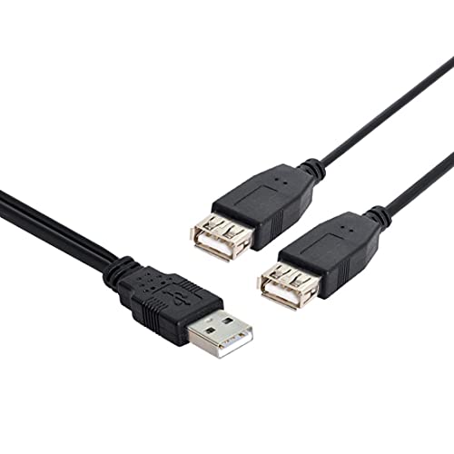Cable divisor USB 2.0 macho a hembra con alimentación auxiliar miniatura 6