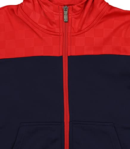 Umbro Boy's Youth (4-18) Full Zip Checkered Performance Hoodie, Color Options3