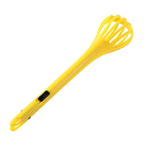Für Qinghengyong Multifunktionaler Schneebesen, manuelle Küche, Backen, Rührbesen, Lebensmittelzange, Rührer, Koch, waschbarer, wiederverwendbarer Mixer Clip, Gelb Cover