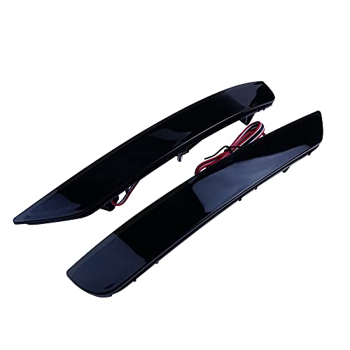 2 Peças Refletor De Pára Choques Traseiro Luz De Freio Luz De Freio Preto Para Subaru Forester 2009-