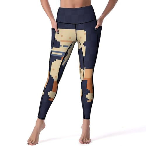 Legging Caniche en Peluche : Pantalon Sport Taille Haute Extensible Fitness Gym S