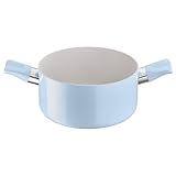 Lagostina Brezza, Casseruola Fonda a 2 Maniglie Antiaderente Ø 20 cm, Rivestimento Mineralia, Indicatore di Calore Thermo-Signal, Manici Rivettati, Compatibile con Induzione