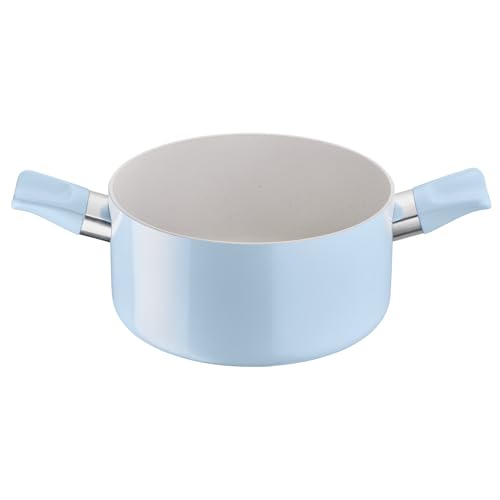 Lagostina Brezza, Casseruola Fonda a 2 Maniglie Antiaderente Ø 20 cm, Rivestimento Mineralia, Indicatore di Calore Thermo-Signal, Manici Rivettati, Compatibile con Induzione