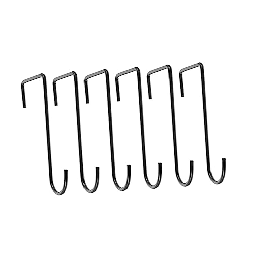 Vaguelly 6 Stück Balkongeländer Blumenampelhalter aus Robustem Eisen Wetterfeste Balkonhaken für Pflanzkörbe Vielseitige Wandhalterung für Garten Terrasse Outdoor Dekoration