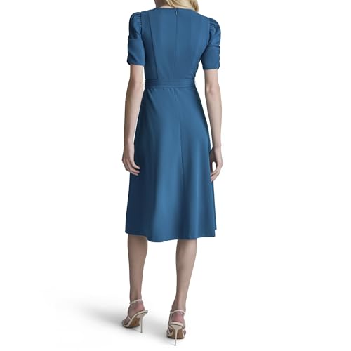 Image of DKNY Women's Jewel Neck Scuba Crepe Dress