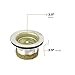 Highcraft 97733 Stainless Steel Junior Duo Strainer/Stopper (1.5 inch) -Replacement Basket for Bar and Prep Sinks Drains