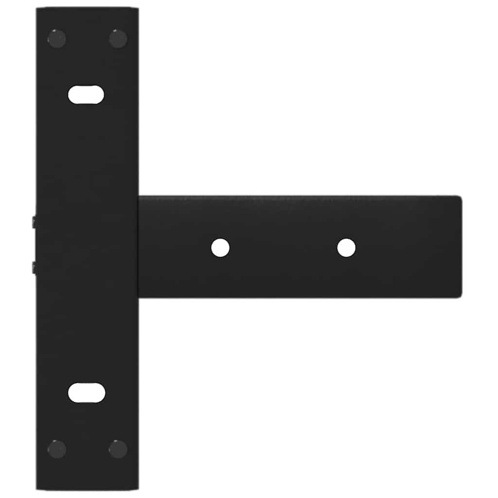 Nogi do konsoli w kształcie litery T, 2 szt. czarna stalowa rama stołu w kształcie litery T, metalowe nogi 25 x 28 x (72-73) cm z nóżkami poziomującymi dla stabilnej konstrukcji stołu