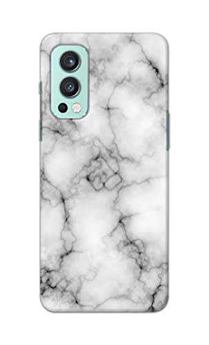 Image of Light White Marble Texture Natural Pattern Hard Back Case Cover for OnePlus Nord 2 (5G) Back Cover -(J5) VNS2230