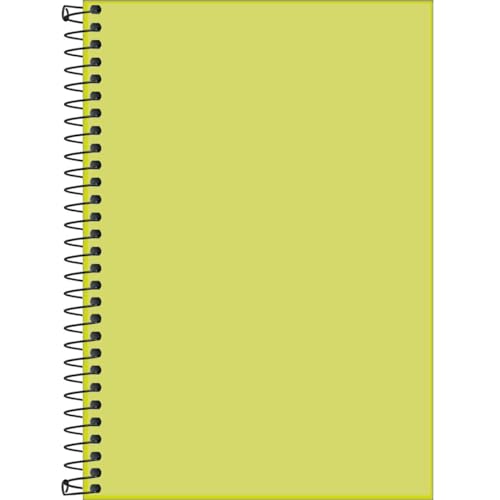 Tilibra - Caderno Espiral Capa Plástica 1/4 Pequeno,Neon, 14x20cm, Verde Limão, 80 Folhas