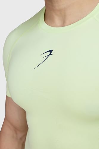 Image of FUAARK Men's Half Sleeve Compression T-Shirt - Athletic Base Layer for Fitness