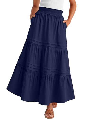 ANRABESS Maxi Skirt for Women Casual High Waisted...