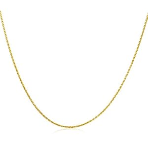 Miore Ketting geelgoud 9 karaat / 375 gouden ketting tarweketting 45 cm, Goud, zoetwaterparel