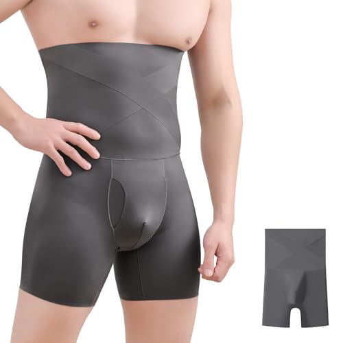 Men's Shapewear Tummy Control Boxer Brief Girdle Compression Waist Slimming Body Short Butt Lift Underwear Stretchy