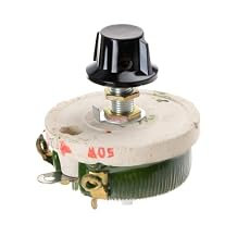 Saim Ceramic Rheostat 50W 20 Ohm with Variable Taper Pot Cover Adjustable Wirewound Rotary Power Resistor Porcelain Plate Disk Braking