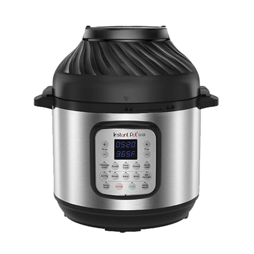 Instant Pot Duo Effet Croustillant, Multicuiseur 11 en 1 – Autcuiseur Friteuse à Air, Cuisson Lente, à la Vapeur, Sous-Vide, Déshydrateur, Chauffe-Plat et Fonction Pâtisserie – 5.7 L
