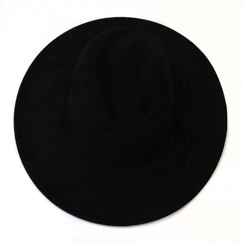 Image of Fedora Hats for Women Man with Big Wide Brim Classic Suede Panama Hat Western Outdoor hat