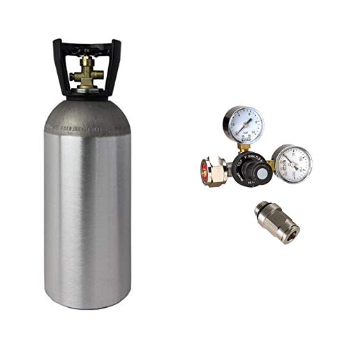 CO2 Druckminderer inkl. 2 kg CO2 Flasche geeignet für Quooker System Wassersprudler Sprudelsystem Sprudelgerät Sprudler
