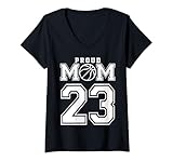 Photo Gallery donna numero 23 personalizzato orgoglioso basket mamma personalizzato per le donne maglietta con collo a v Photo Gallery donna numero 23 personalizzato orgoglioso basket mamma personalizzato per le donne maglietta con collo a v