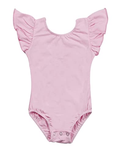Newborn Baby Girls Flutter Sleeve One-Piece Romper Ruffle Leotard Cute Bodysuit Outfits #TOP28