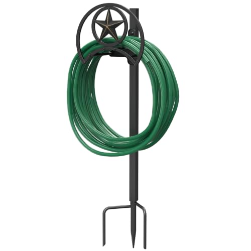 Image of GOFORWILD Garden Hose Holder, Star Decorative, Durable Wall Hose Hanger, Hose Reel, Holds 125-Feet of 5 /8-Inch Hose, Made of Gauge Steel
