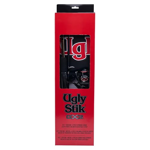 Ugly Stik GX2 Spinning Reel and 6' Fishing Rod Combo Travel Kit