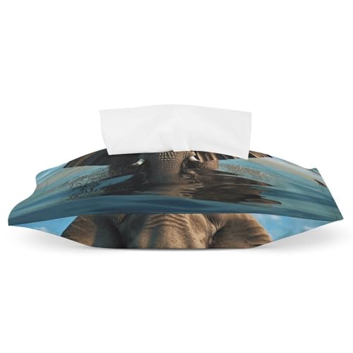 Grande boîte à mouchoirs éléphant durable pour éviter les blocages