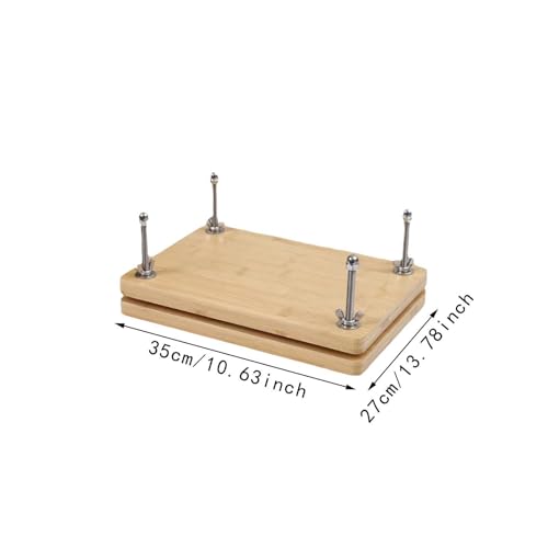 Badiman Wooden Book Press Tools Bookbinding Press Practical Sturdy Lightweight Supplies Book Binding Press Clamp for Scrapbooking, 2 Layers