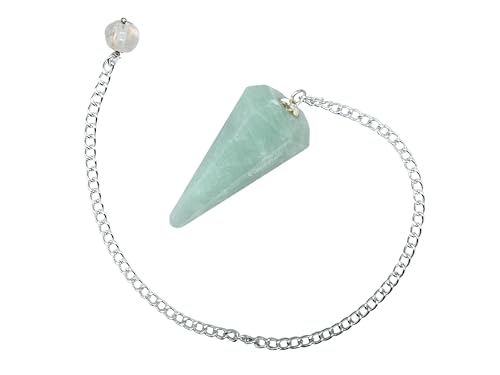 Image of Amazonite Pendulum Dowsing Tool - Natural Crystal Pendulum for Spiritual Guidance - Premium Dowser Pendulum for Accurate Divination and Energy Healing - Perfect for Energy Healing and Chakra Balancing - Handcrafted with Precision and Elegance