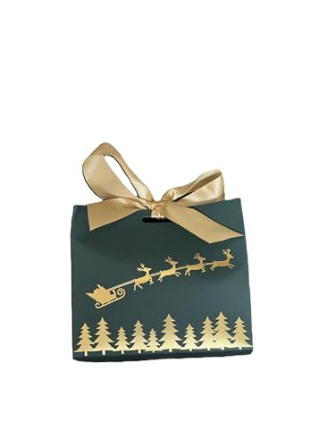 Premium Hundeleckerli Geschenkbox, 6 Sorten Fleisch & Fisch Würfel, Luftgetrocknet, Festliche Grüne Box mit Goldschleife, 36 Stück Naturbelassen, Hunde