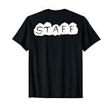 "STAFF" Coffe Shop Uniform für Kaffee-Geschäft, Rückseite Text T-Shirt