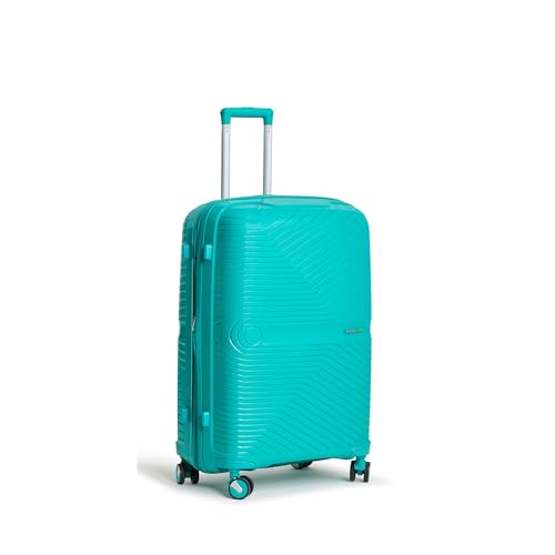 Image of Large 70 cm Polypropylene 360 Degree 8 Wheels Trolley Bag for Travel Hard Case Luggage, Lightweight with Combination Lock & Robust Trolley with 3 Yrs Warranty (Coffee)