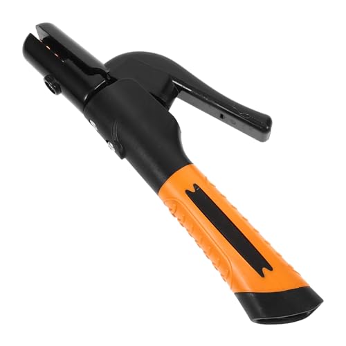 Ipetboom Pinza de Retención para Soldadura de Cobre con Mango Ergonómico Abrazadera Resistente para Electrodo Herramienta Industrial Compatible con Máquinas de Soldar Europea Accesorio