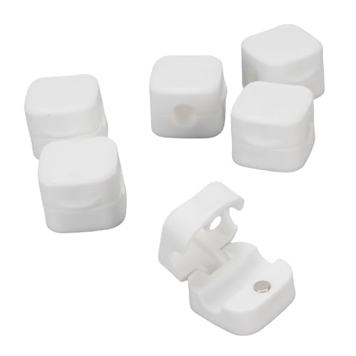 Aramox Magnetic Cable Clips 6 Pack, portacables magnético adhesivo para cables de carga telefónica y gestión de cables en escritorio y auto (Blanco) miniatura 1