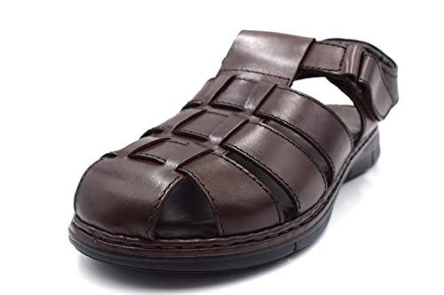 NEKTA /ke'nekt/, Men's Fisherman Leather Sandals- RMDR-1