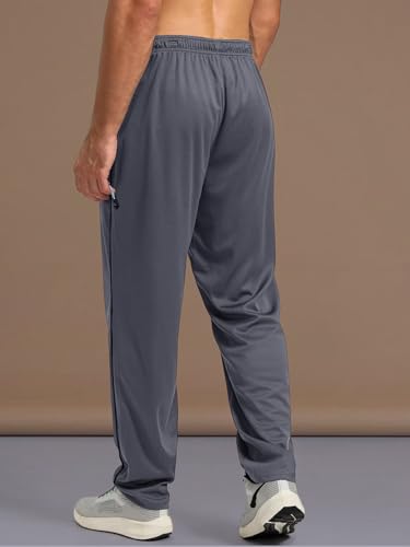 Image of Pinkmint Men's Cotton Comfort Fit Drawstring Track Pants with Side Pockets | Relaxed Fit | Men's Cotton Joggers