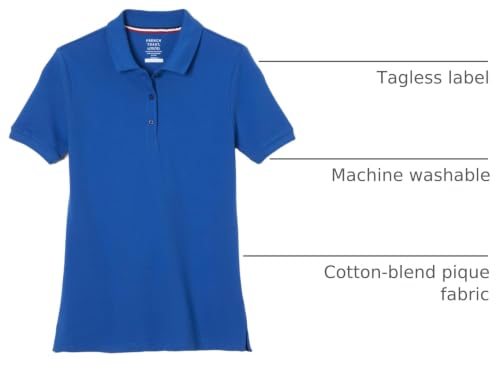 Image of French Toast Women's Juniors' Short Sleeve Stretch Pique Polo Shirt