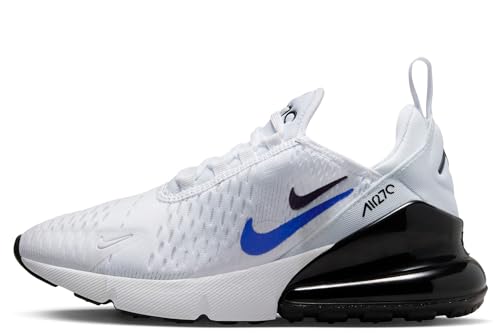NIKE Air Max 270 Grade School Lifestyle Shoes (White/Blue)