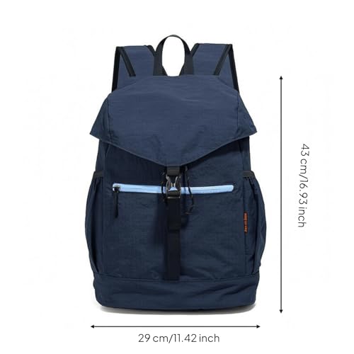 Sac à dos randonnée léger bleu marine à compartiments pour voyage