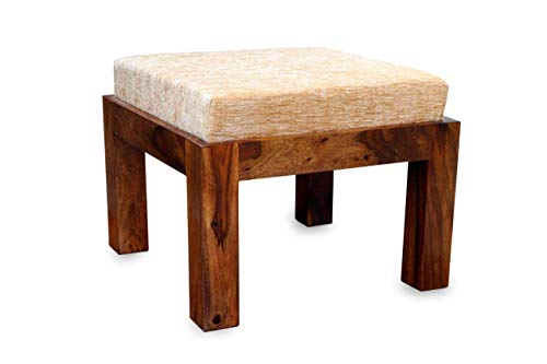 Image of Furniture Solid Sheesham Wood Coffee Table with 4 Stools | Sheesham Wood Coffee Table for Living Room (Natural Honey Finish, Coffee Table)